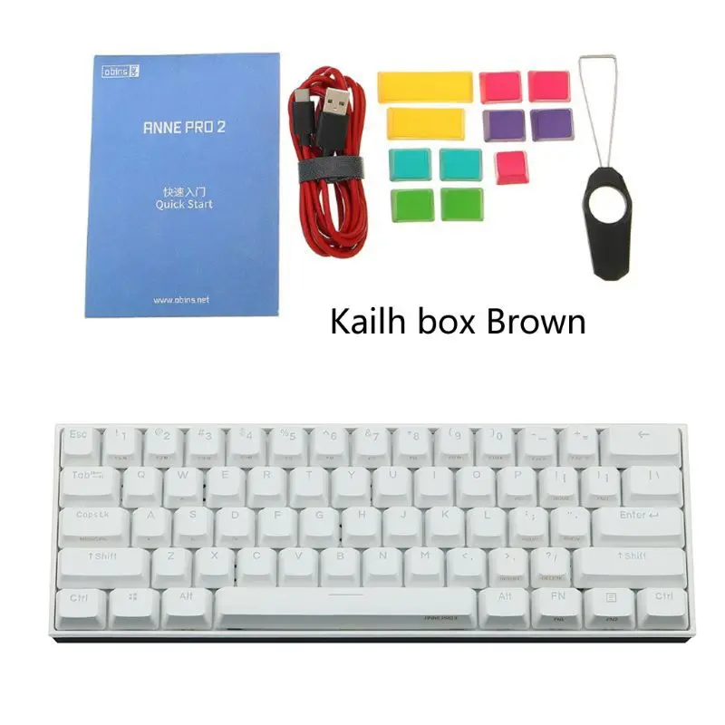 60% механическая клавиатура Bluetooth 4 0 Type C RGB 61 клавиши Механическая игровая Kailh Box