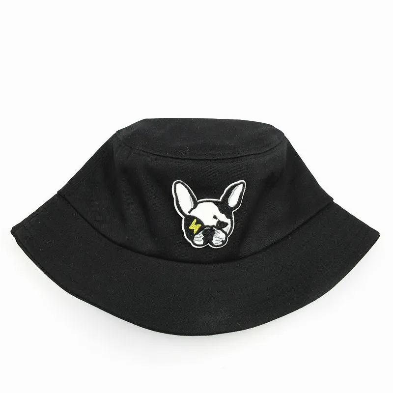 

Cartoon dog embroidery cotton Bucket Hat Fisherman Hat outdoor travel hat Sun Cap Hats for kid men Women 193