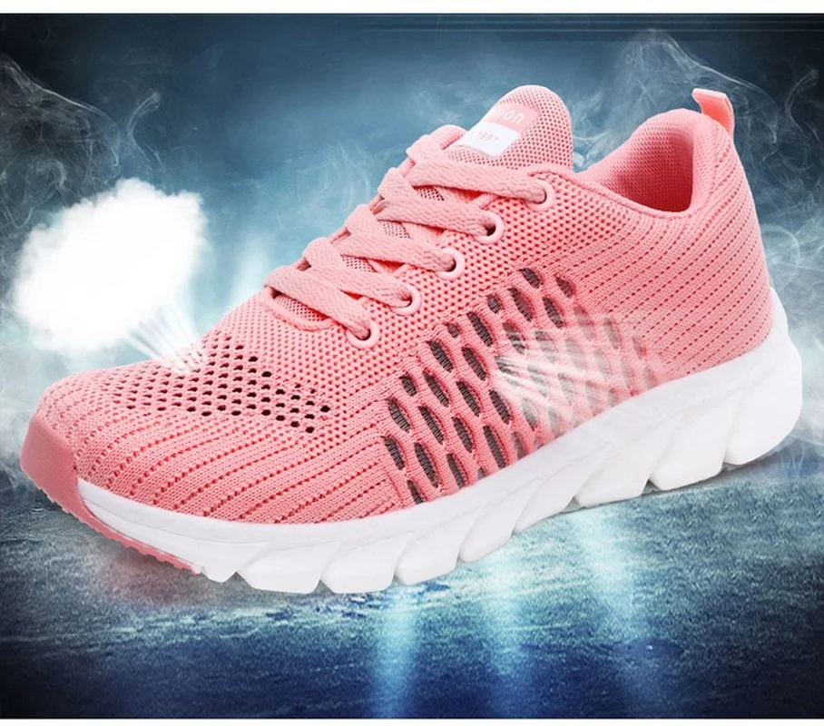 

2021 Spring New Designer Platform Sneakers Women Shoes Casual Air Mesh Female Flats Shoes For Woman