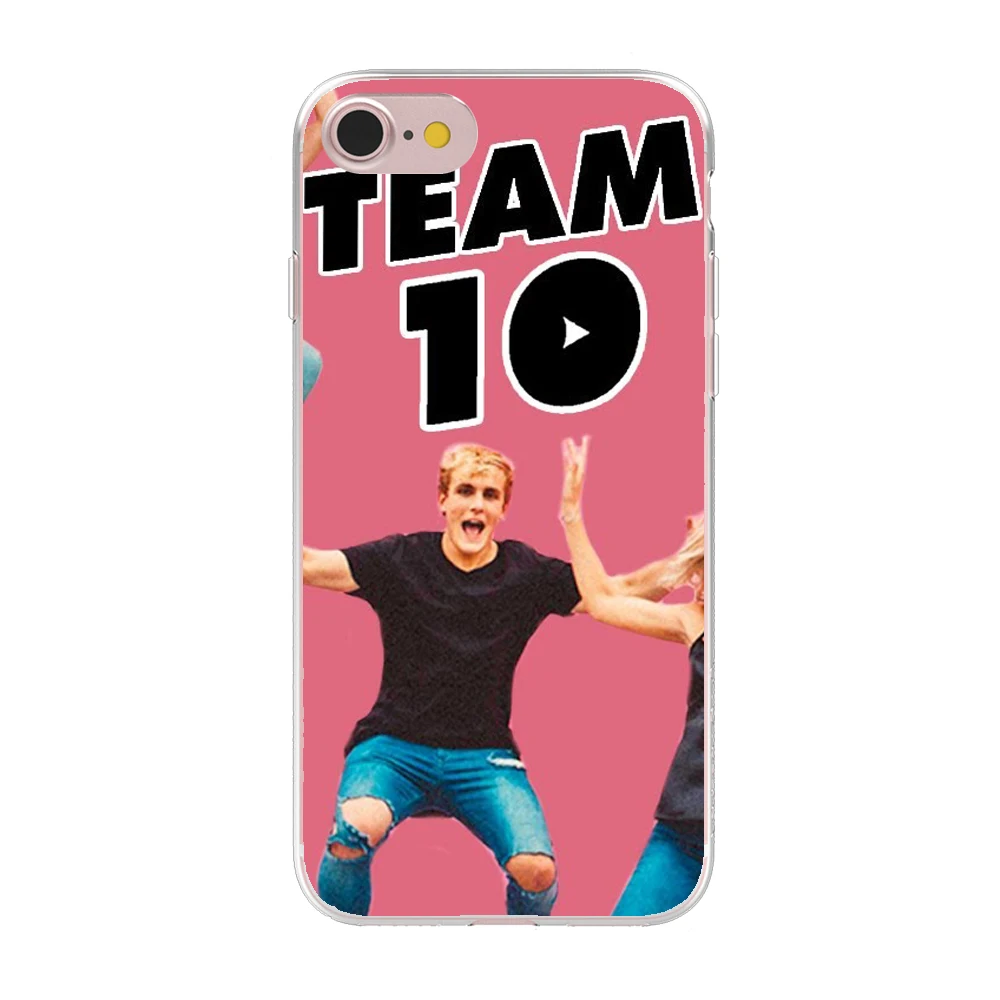 Ультратонкий мягкий гелевый силиконовый чехол Jake Paul Team 10 для Apple iPhone 8X6 6S 7 Plus X 5 5S SE
