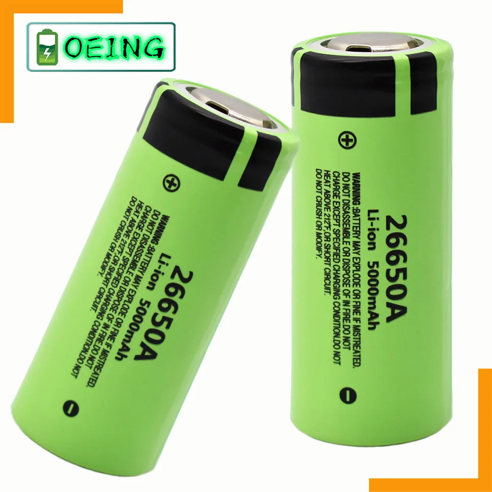 

2021 NEW 100% Original 26650A batterty 3.7V 5000mAh High Capacity 26650 Li-ion Rechargeable Batteries