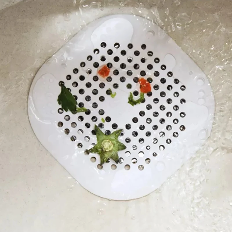 

Hair Extension Drain Protector Cover 8 Squares, Filter for Bathroom Bathtub Shower, Large and Small, White