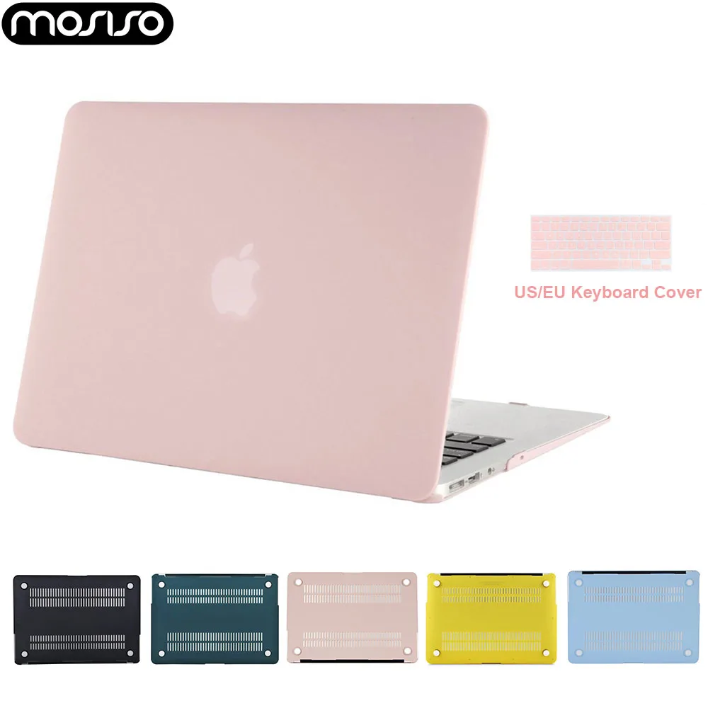 Прозрачный матовый однотонный чехол Mosiso для ноутбука Macbook Air 13 A1466 A1369 Жесткий