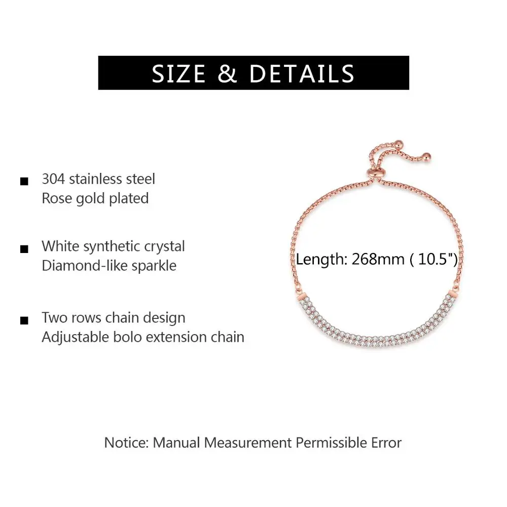 Браслет цепочка женский из нержавеющей стали с кристаллами|Цепочки и браслеты| |