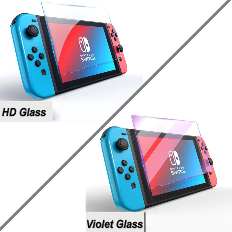 Протектор Экран Стекло для Nintendo Switch с уровнем твердости 9H закаленное защитное стекло фиолетовый Стекло стандарт Blu-ray защиты Стекло пленка для NS переключатель Lite