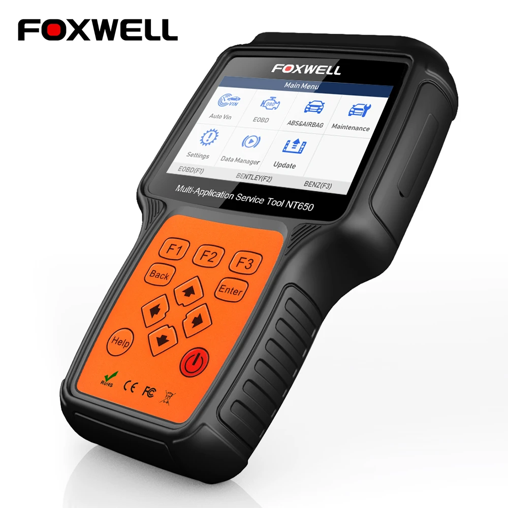 

Автомобильный сканер FOXWELL NT650 Elite OBD2, автомобильный диагностический прибор OBD 2 для сброса нефтяных услуг