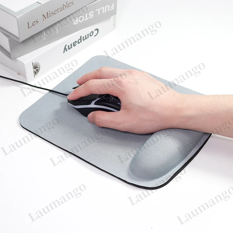 Gray Mause Pad With Wrist Rest Support Office Gaming Desktop Computer Table Mouse Mats Not Slip Eva Custom Mousepad Bracers Mat |