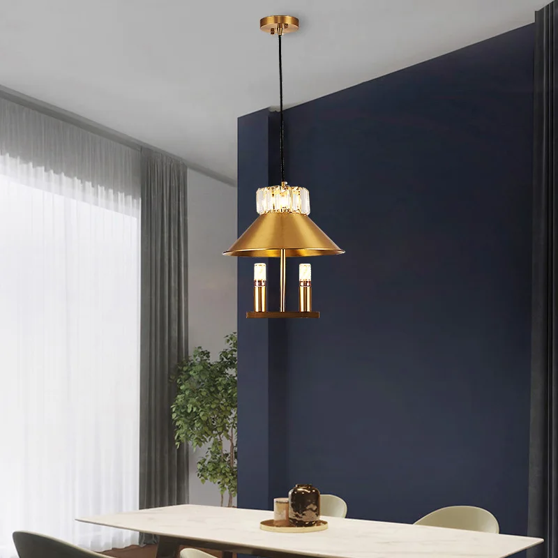 Fss современные маленькие золотые простые хрустальные люстры для гостиной LED E14