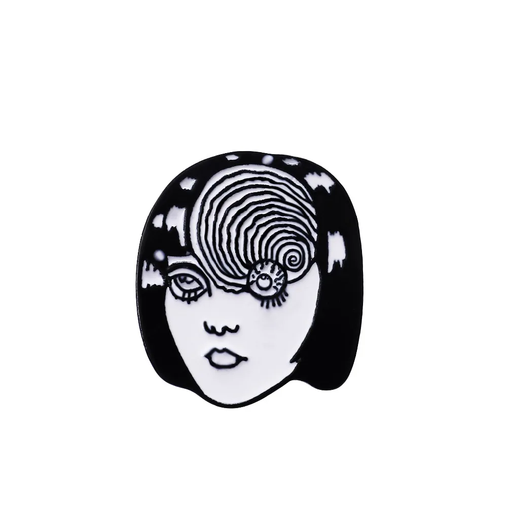 Ужасный Пикассо Стиль Pin Vortex Uzumaki Junji Ito Tomie ужас Goru Eyeball Манга Аниме Япония японская эмалированная булавка значок