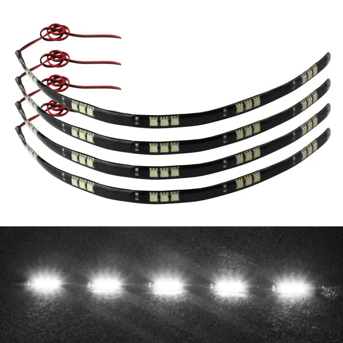 4 шт. luces светодиодный para auto 30 см 5050 15 автомобиль грузовики гибкий