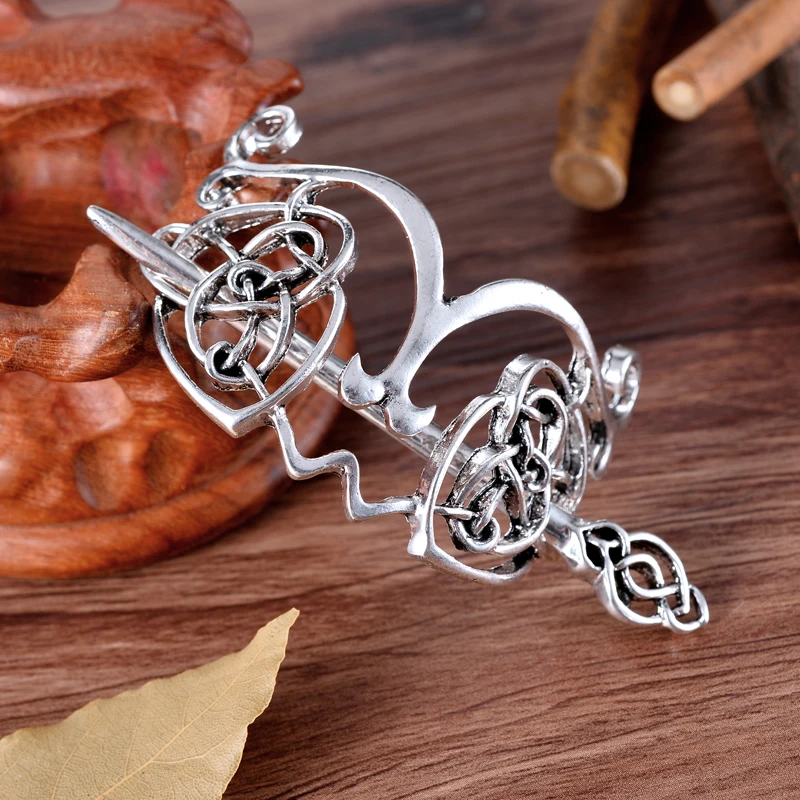 Заколки для волос Viking, ювелирные изделия, кельтские узлы, корона, винтажный стиль, золотые и антикварные серебряные заколки для волос, заколки для волос, подарок для девушек и женщин