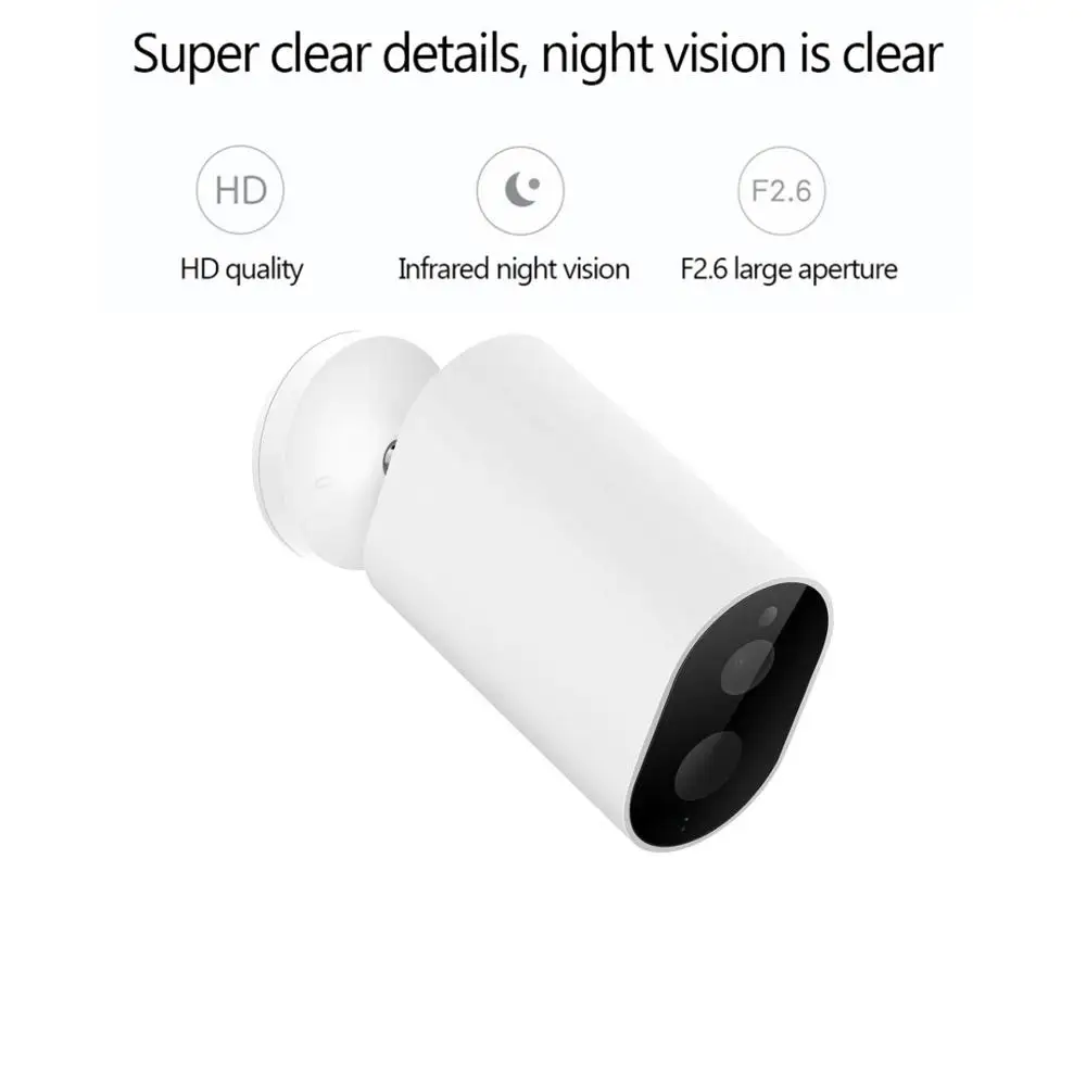 Оригинальная смарт-камера Xiaomi Mijia с батарейным шлюзом 1080P F2.6 AI Humanoid Detection IP65