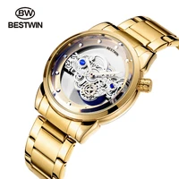 hot casual fashion luxury brand bestwin men watches waterproof quartz mens stainles steel wrist sport watch clock reloj hombre