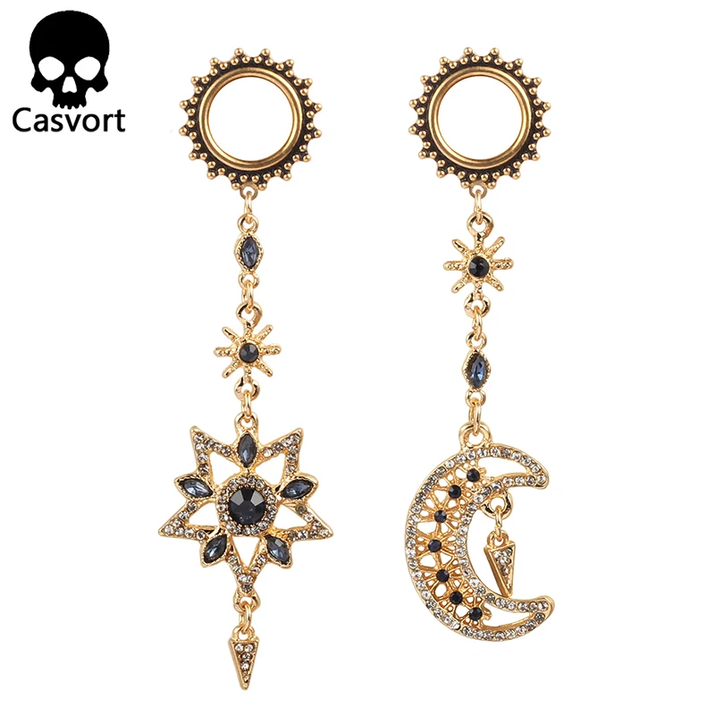 Женские туннели для пирсинга Casvort, из нержавеющей стали, 2 шт.