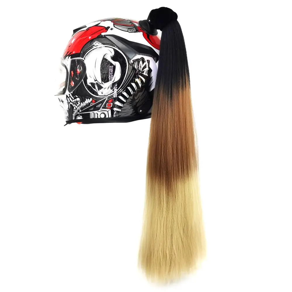 

Punk Style Motorcycle Gradient Ramp Helmet Braids Twist Braid Horn Motocross Motorbike Full Face Off Road Moto Decoration