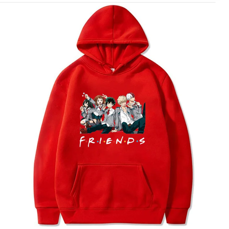 My Hero Academia Print Hoodie Japan Anime Long Sleeve Hooded Sweatshirt