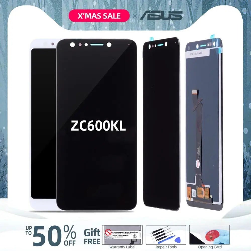 Дисплей для Asus ZenFone 5 Lite ZC600KL LCD в сборе с тачскрином 6.0'' черный белый
