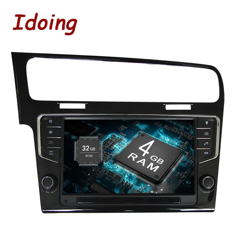 Idoing 1 Din Android 9 0 для GOLF 2013 Автомобильный мультимедийный видео плеер с рулевым