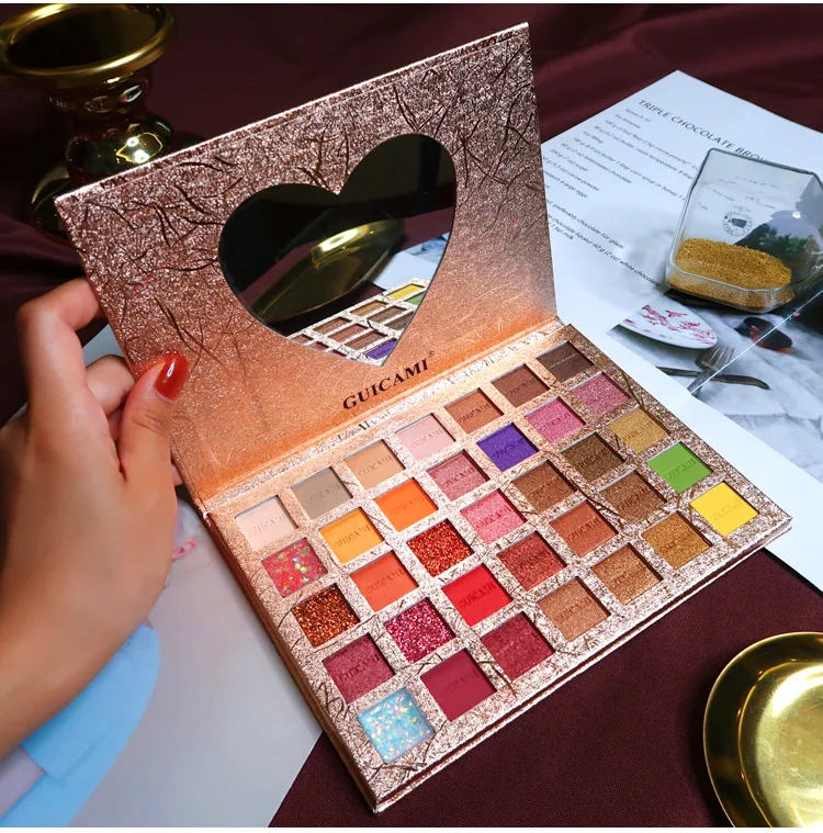 Косметика 35 цветов мерцающие матовые тени для век Палитра блестящие
