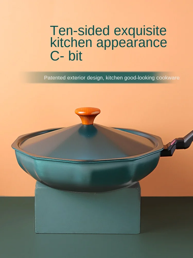 Ten-угол антипригарная сковорода бытовая из медицинского камня индукционная