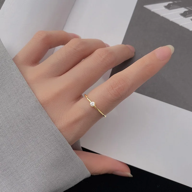 Trustdavis Genuine 925 Sterling Silver Simple Lovely Delicate Dazzling CZ Finger Ring For Women Gilr Jewelry DA975 | Украшения и
