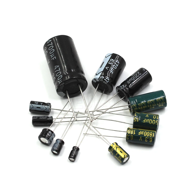 DIP прямой вставляемый алюминиевый электролитический конденсатор 6 3 В/10/16/35/50 В/100