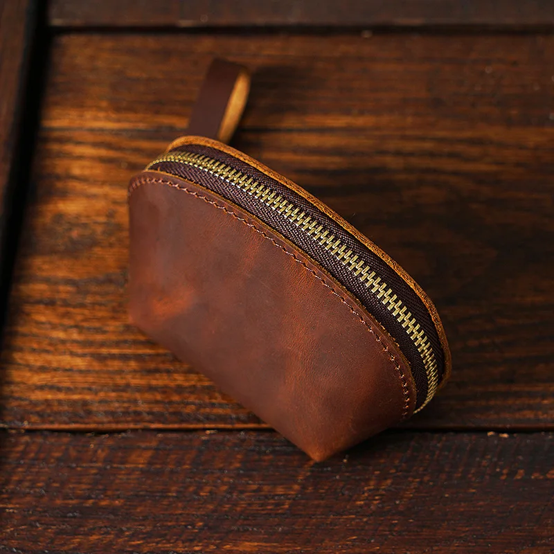 Женский кошелек ручной работы из натуральной кожи милый зелёный Кошелёк crazy horse