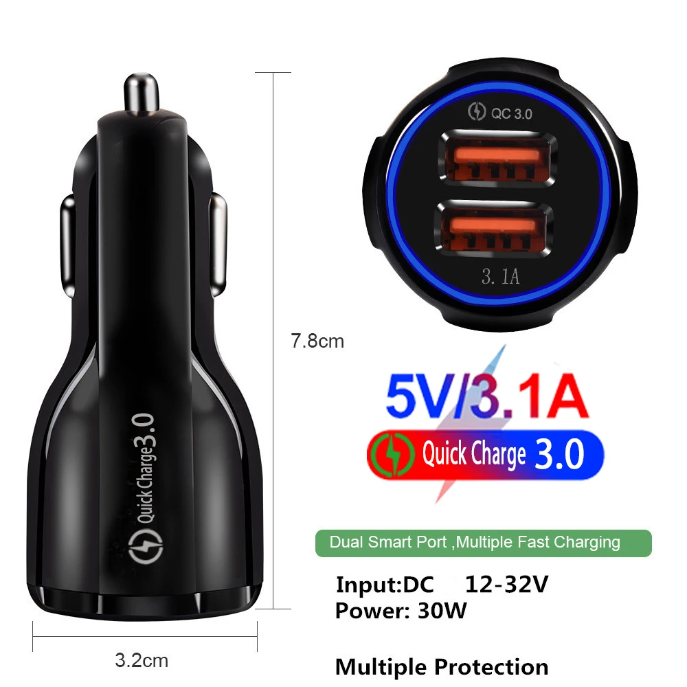 Автомобильное зарядное устройство XEDAIN Quick Charge 3 0 для телефона автомобильное с