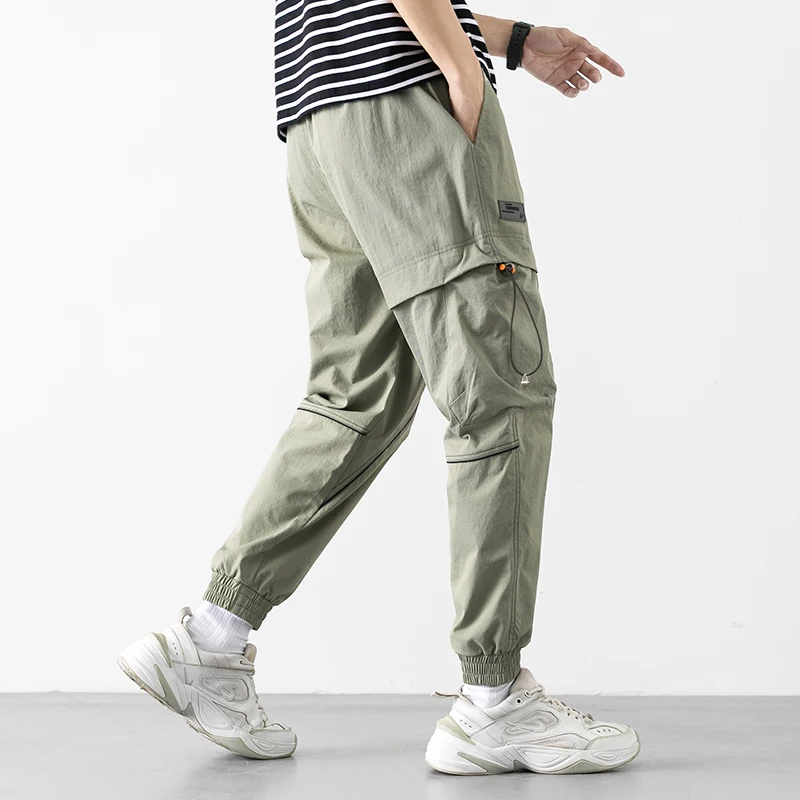 

Men's Trend Cargo Pants Hip Hop Wild Loose Male Drawstring Trousers korean Style Fashion Casual High Street Brand Harem Pants
