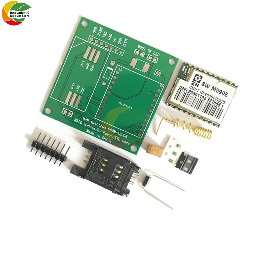 Плата модуля частоты Ziqqucu M590E GSM GPRS Набор сделай сам для отправки SMS-сообщений M590