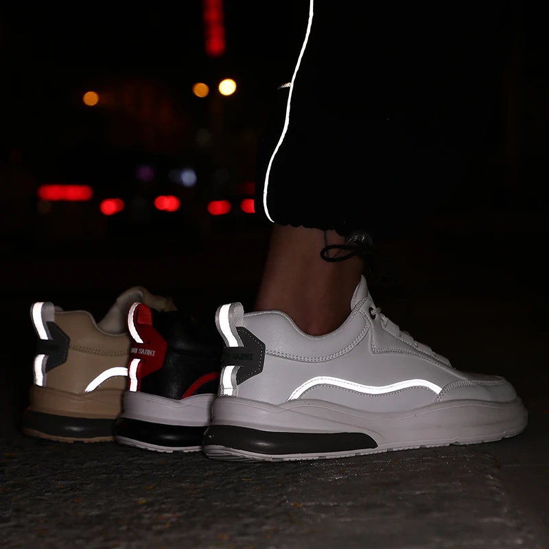 VastWave/Мужские Блестящие Кроссовки из микрофибры на плоской подошве со шнуровкой