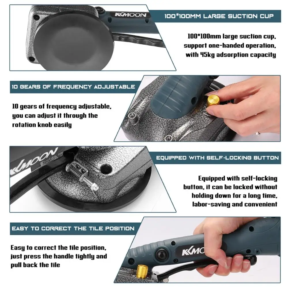 Вибрационный инструмент для укладки плитки 10 150 Гц с присоской 100*100 мм|Наборы