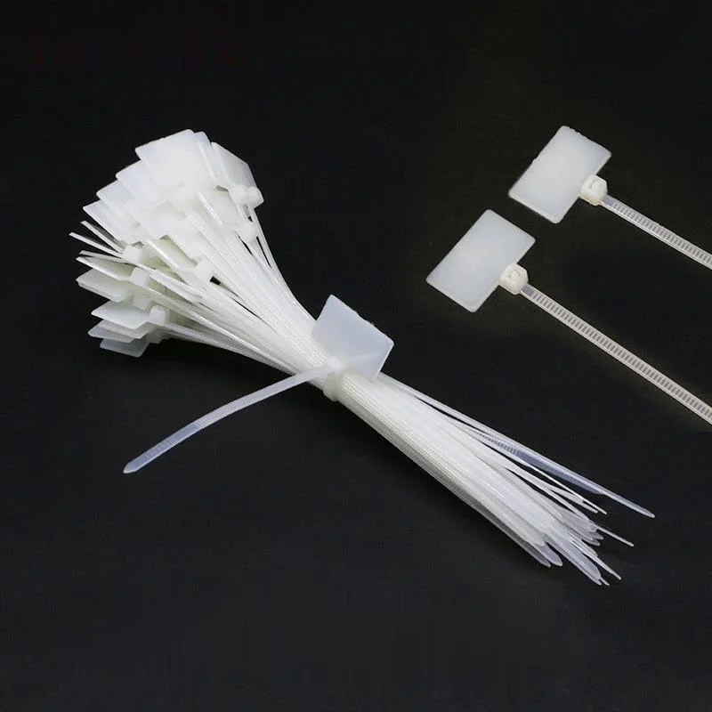 100Pcs Zip Ties Write Wire Power Cable Label Mark Tag Nylon Self-Locking Tie Network Cable Marker Cord Wire Strap Zip