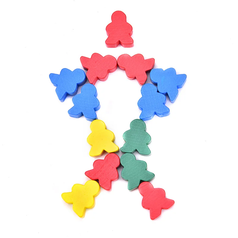 30 шт. деревянные шахматы стандартного размера для Meeple carкассонные аксессуары