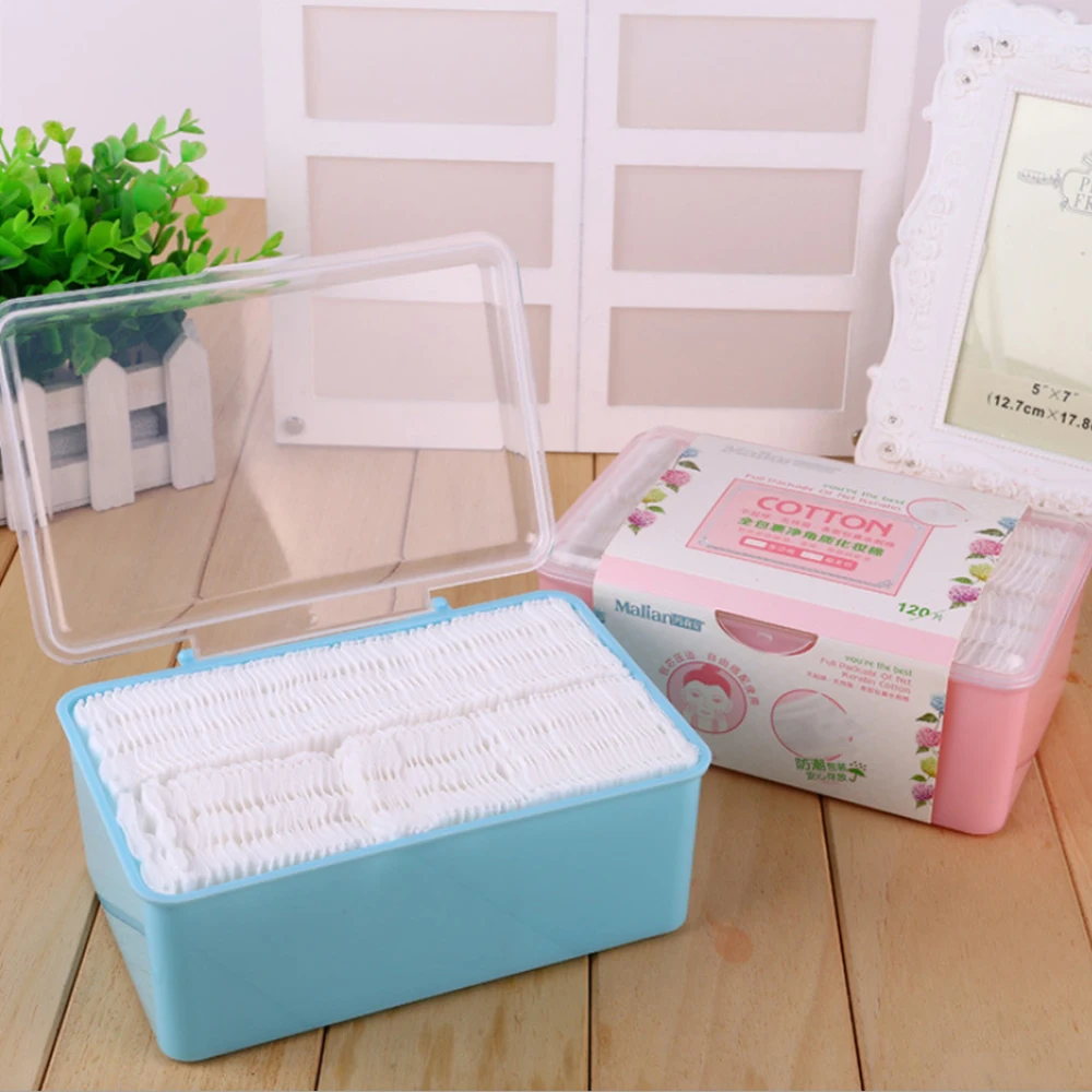 120 шт./кор. Косметика Ватные диски макияж салфетки для удаления мягкие тени век