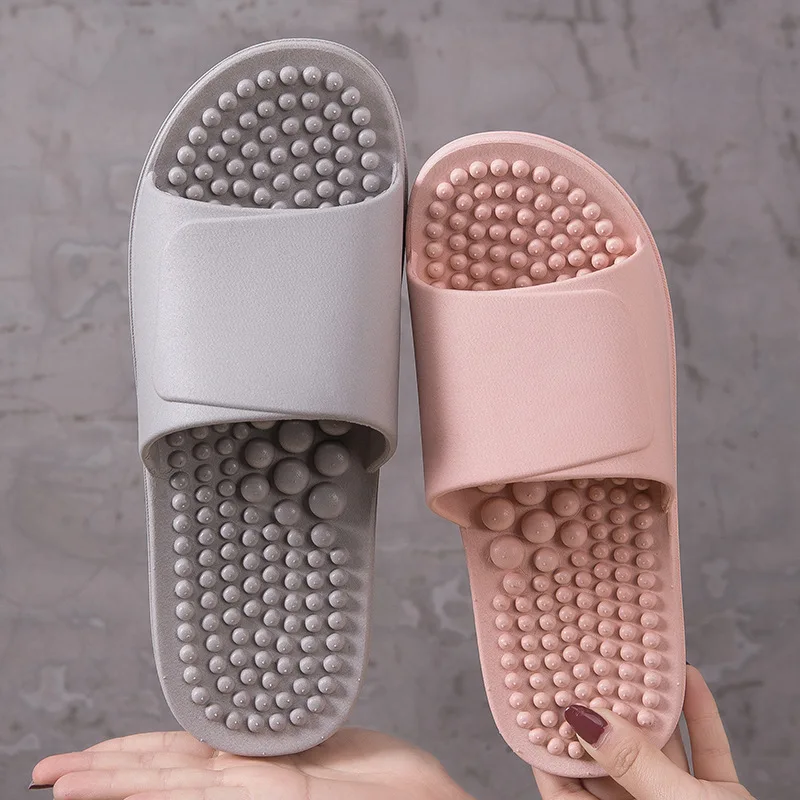 

Массажные тапочки для женщин, летние туфли для акупунктурной терапии ног, домашние, с мягкой подошвой, Нескользящие, всесезонные, для ванной...