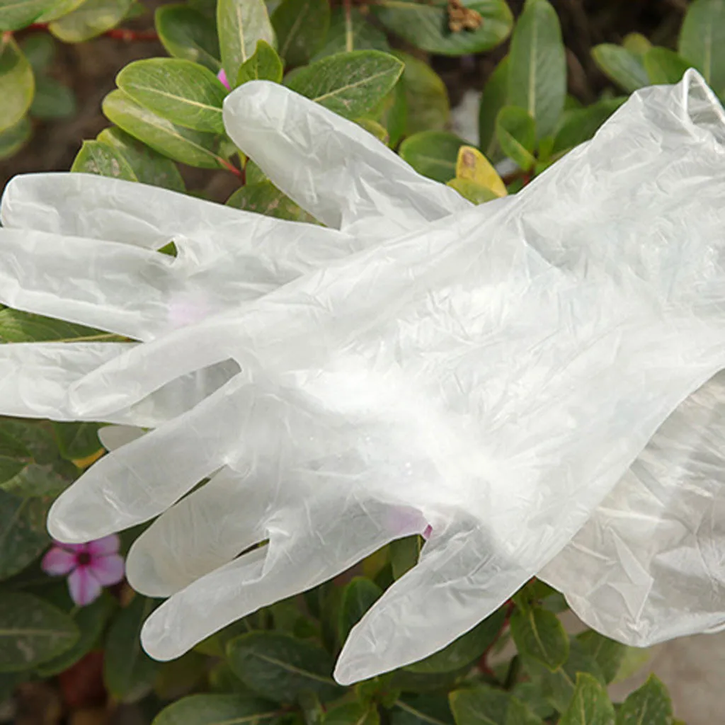 Environmental protection PVC disposable gloves hygienic transparent food grade fingerprint touch screen isolation | Аксессуары для