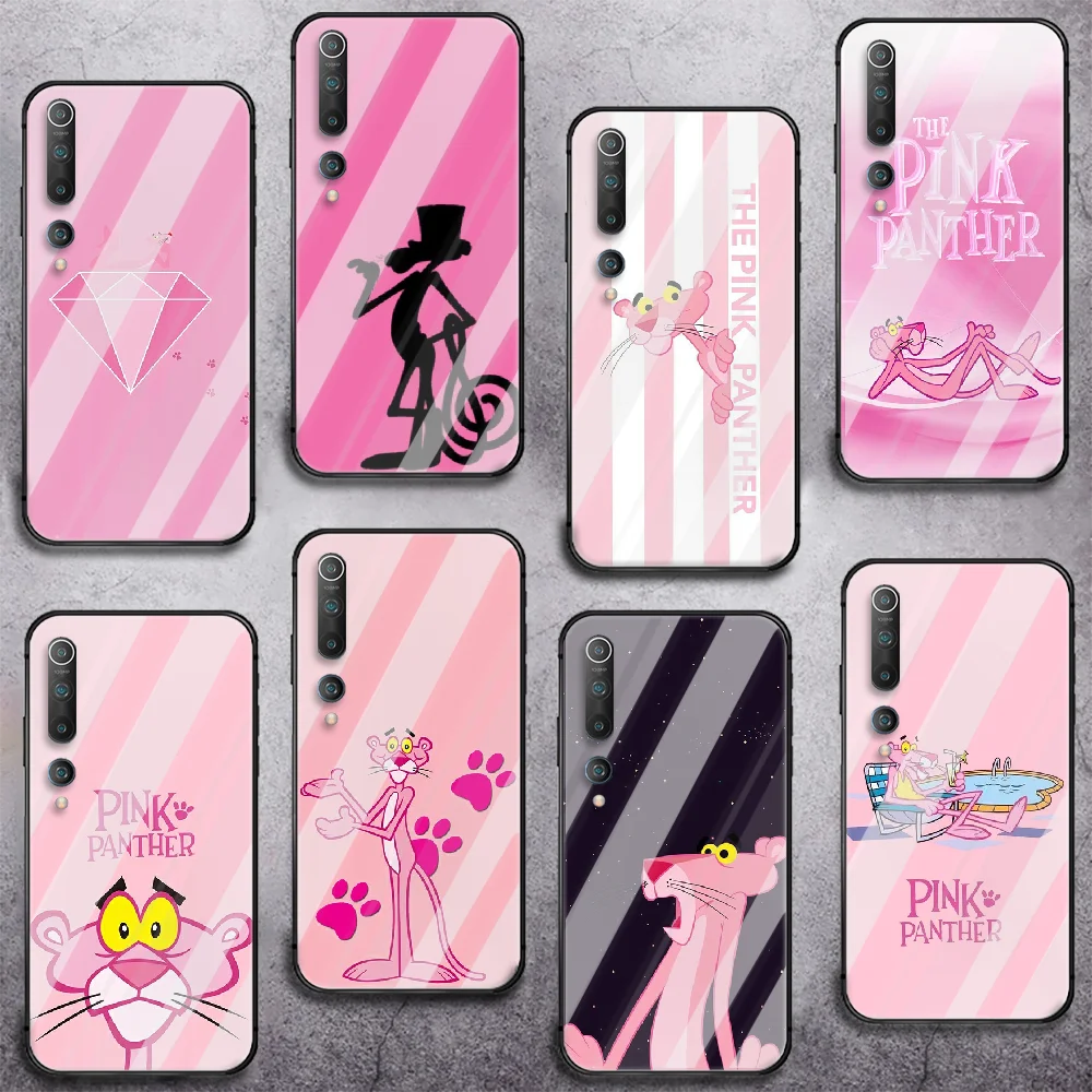 

Pink Panther Phone Tempered Glass Case Cover for Xiaomi Mi A MAX X POCO M Note 3 9 10 11 i T Pro Lite Luxury Trend Bumper