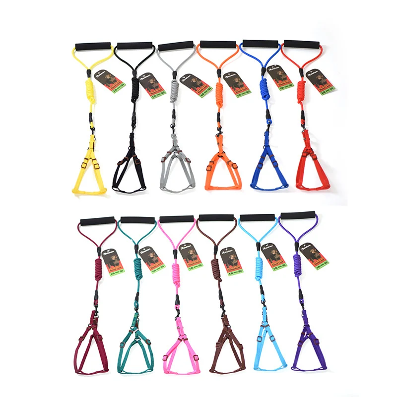 Регулируемый для собак кошек и поводок поводков питомцев щенком нейлоновый