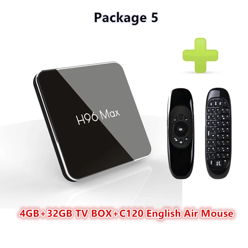 EN ES RU Air Mouse Смарт-ТВ-приставка HAAYOT H96 MAX Android 8,1 Amlogic S905X2 LPDDR4 четырехъядерный ТВ-приставка 4 ГБ 32 ГБ 2,4G/5G WiFi Bluetooth 4K приставка - Цвет: EN ES RU Air Mouse