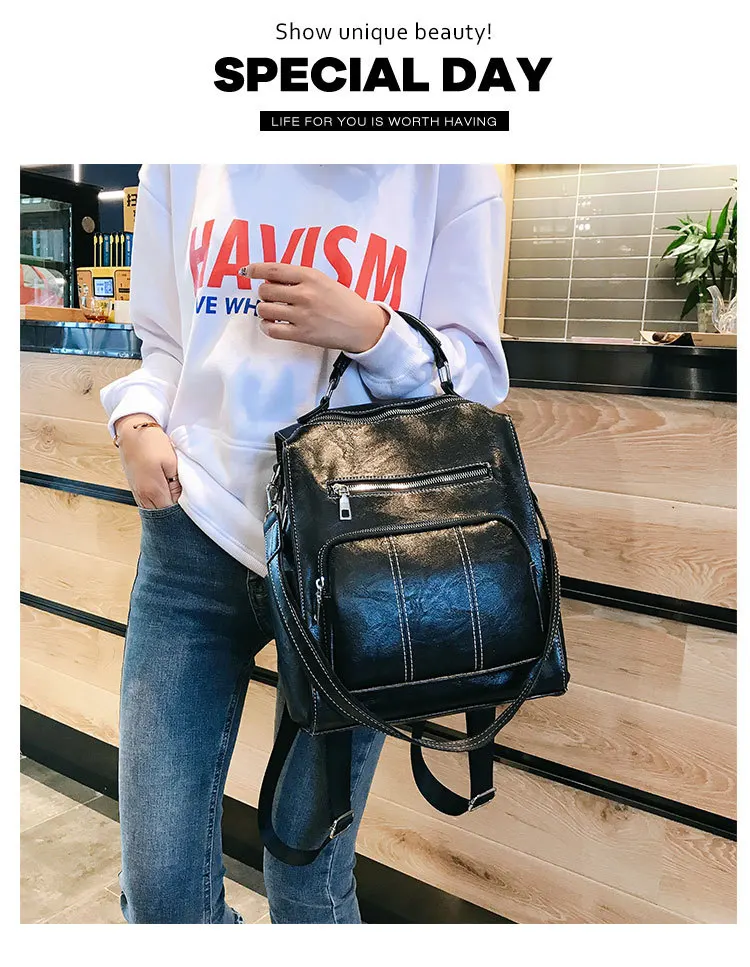 Mochila Feminina рюкзак кожаный школьный рюкзак для девочек плотная большой вместимости рюкзак для девочек функциональный рюкзак женская сумка