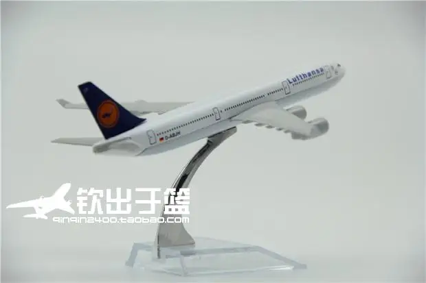 

16 Cm A340 Airbus Airplane Model German Lufthansa A340 Aircraft Model Germany Lufthansa Airlines Alloy Model Toys for Children