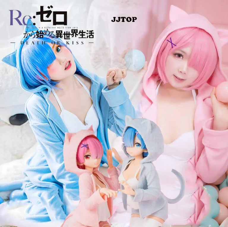 Костюм для косплея Rem Ram с надписью Re:Life in a different world from zero|Костюмы аниме| |