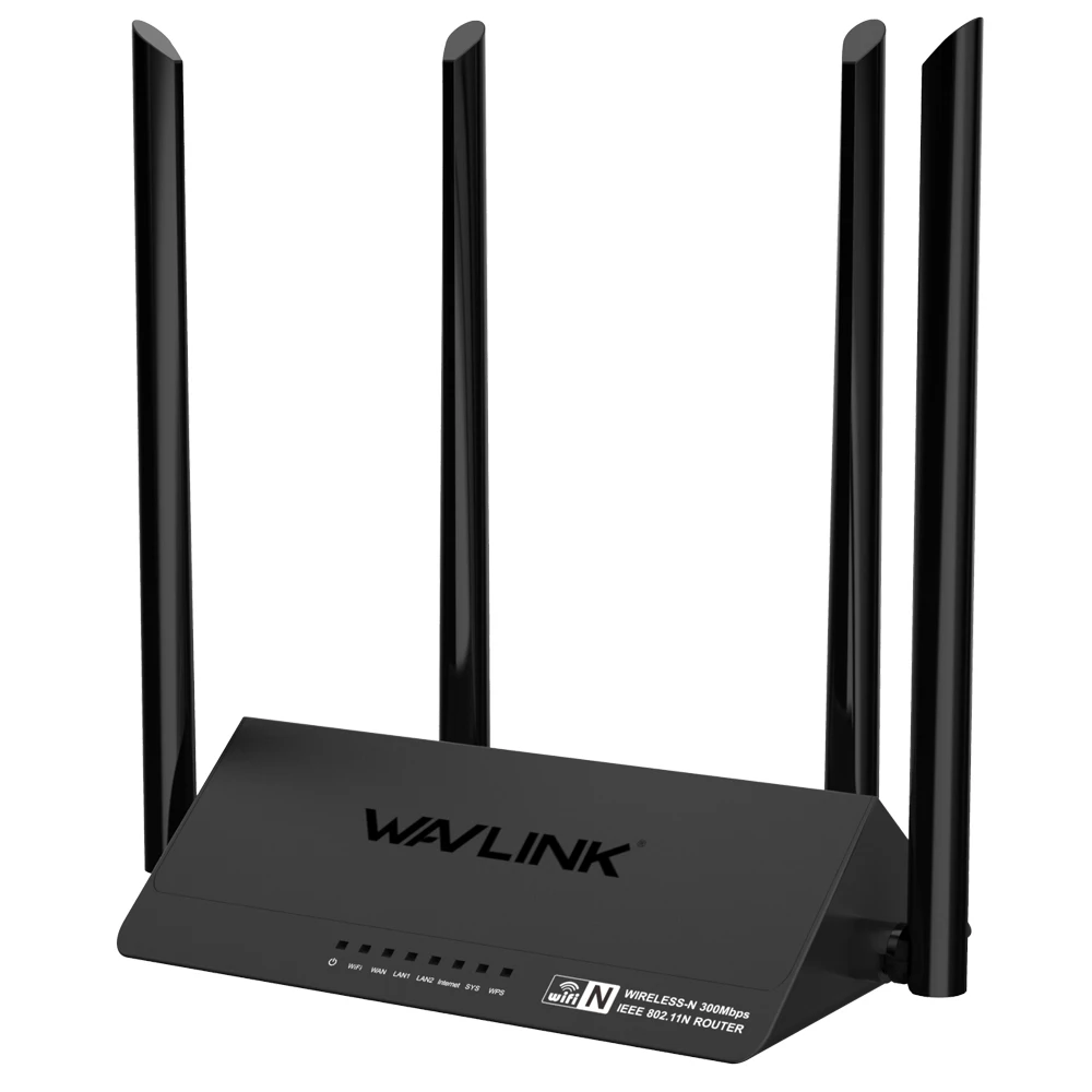 Wavlink N300 300 Мбит/с Wi-Fi маршрутизатор беспроводной умный ретранслятор точка доступа с 4 внешними антеннами WPS кнопка IP QoS скорость 2 быстрая