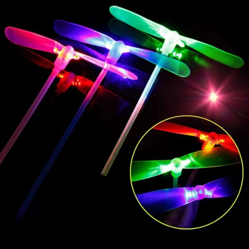 

Luminous Bamboo Dragonfly Outdoor Night Game Toy For Kid Children With LED