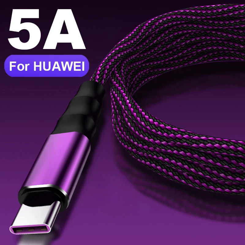 5А SuperCharge USB Type C кабель для Huawei Mate 30 P30 Lite Quick Charge 3 0 зарядное устройство телефона