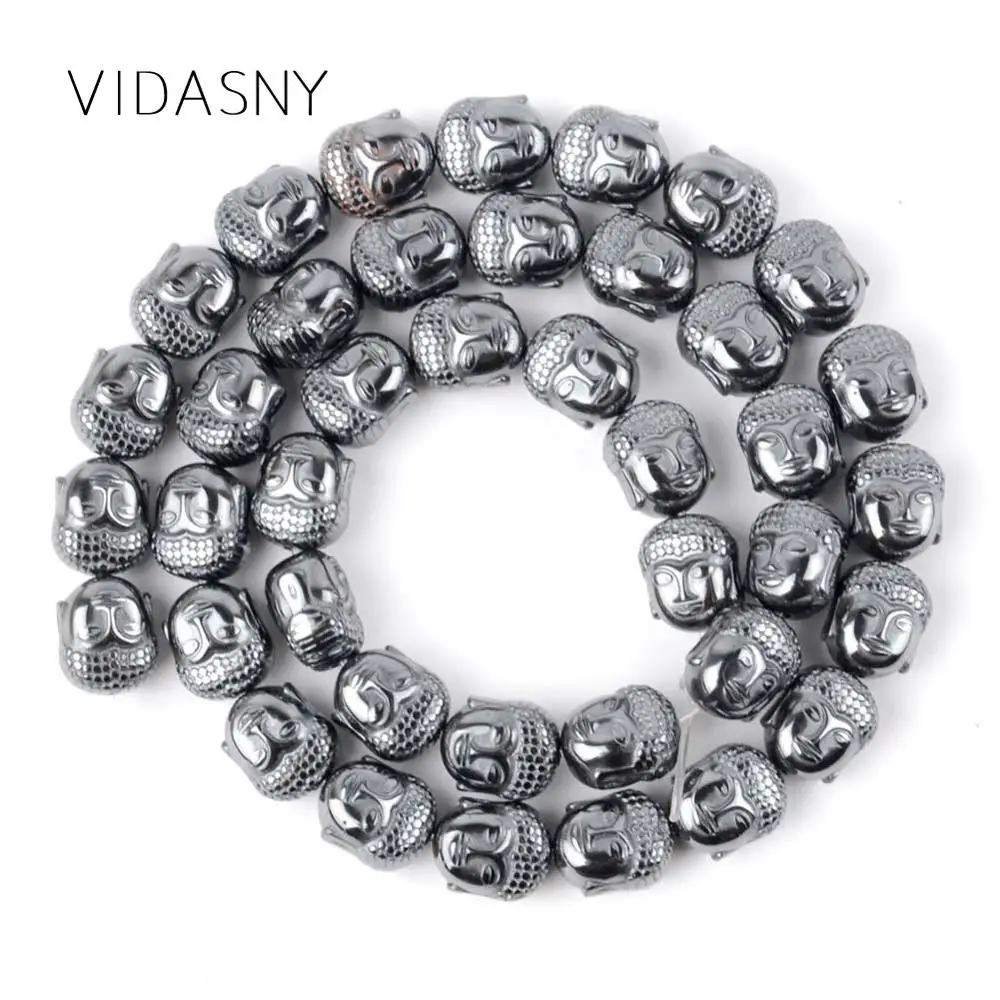 

Natural Stone Buddh Hematite Beads For Jewelry Making 10*8mm Spacer Loose Beads Diy Bracelet Necklace Accessories 15'' Wholesale