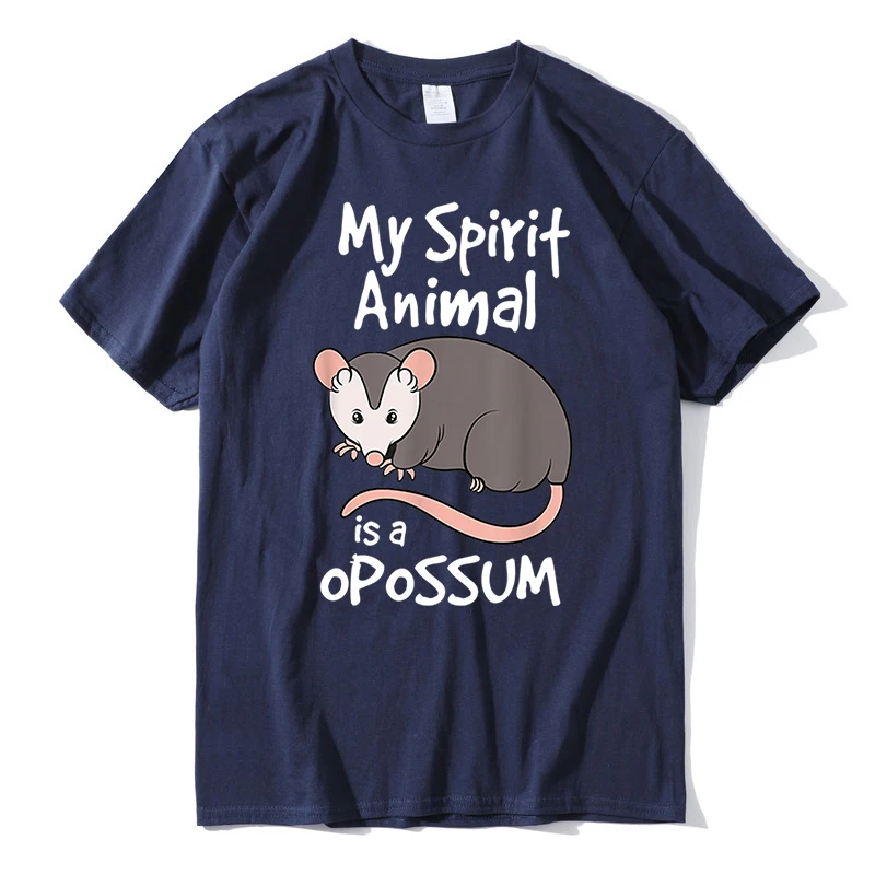 

Kawaii Graphic Tshirt Men Clothes 2022 Funny Opossum My Spirit Animal Is A Opossum Harajuku Print Shirt Kawaii Dog Fashion Top