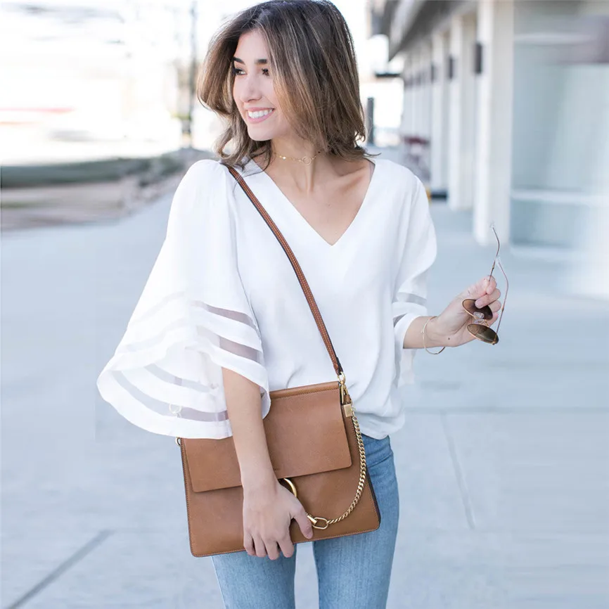 Женская футболка с круглым вырезом коротким рукавом большие размеры|Блузки| |