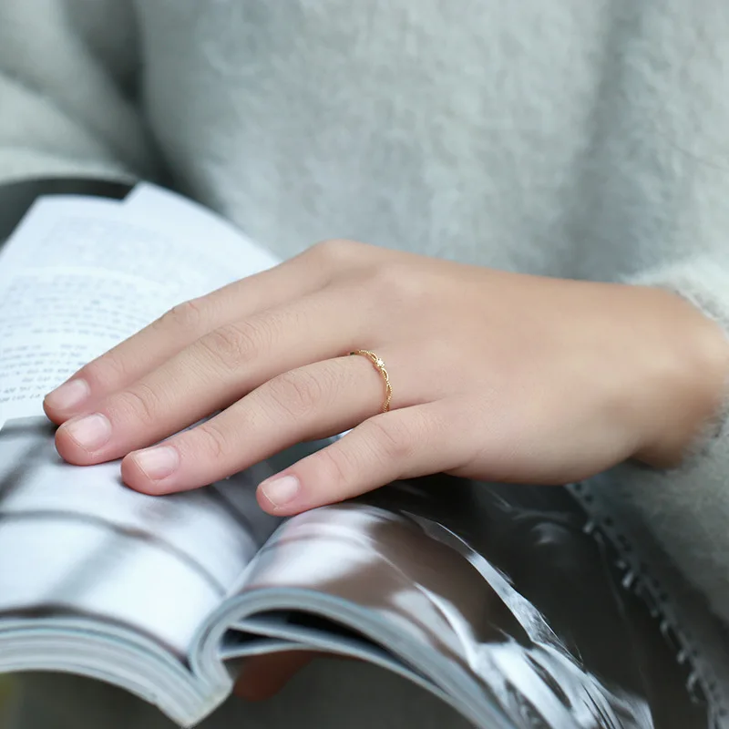 Хит барокко 9 K настоящее Настоящее Желтое золото кристалл набор колец кольца для